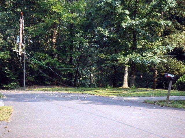 Snapped Power Pole