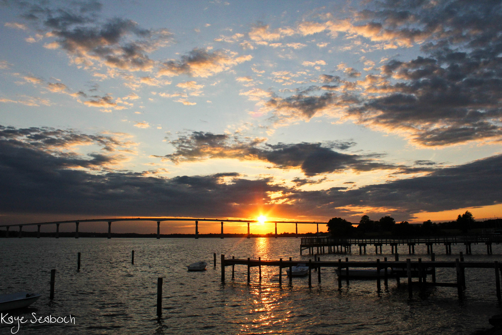 Sunset at Governor Thomas Johnson Bridge