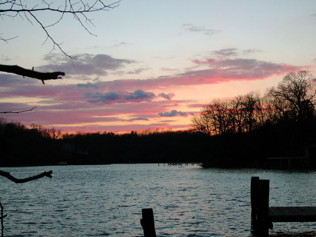 Sunset  during Superbowl 2006 on Lewis Creek