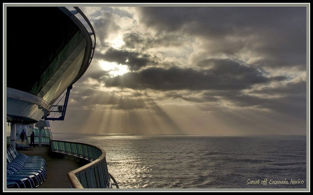 Sunset off the coast of Ensenada, Mexico