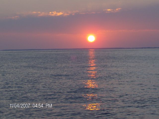 sunset on the bay