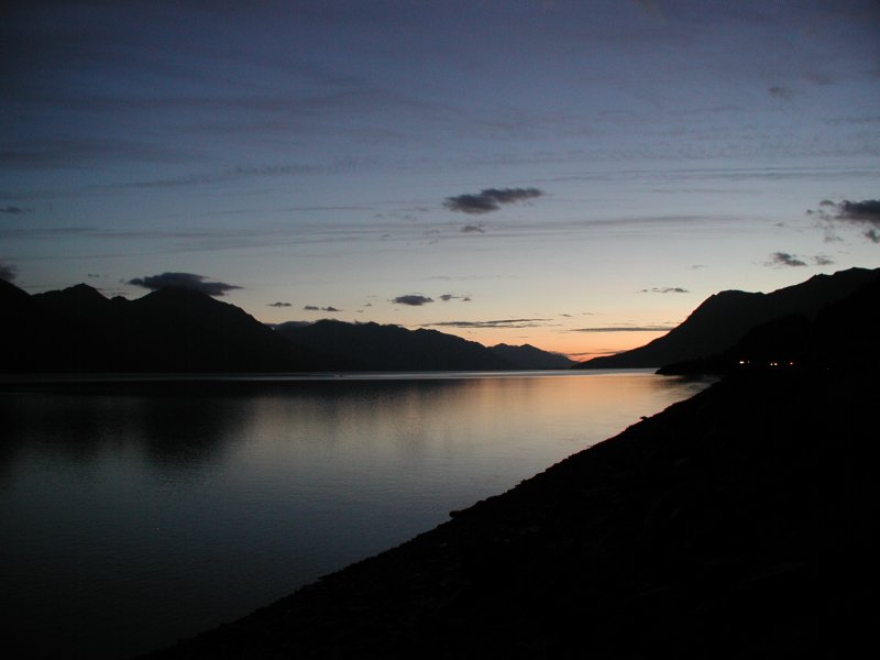 Sunset on Turnagain Arm near Anchorage Alaska