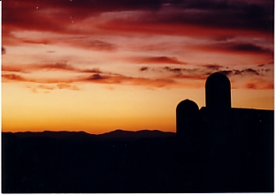 Sunset over Silo(Vergenes, Vermont)