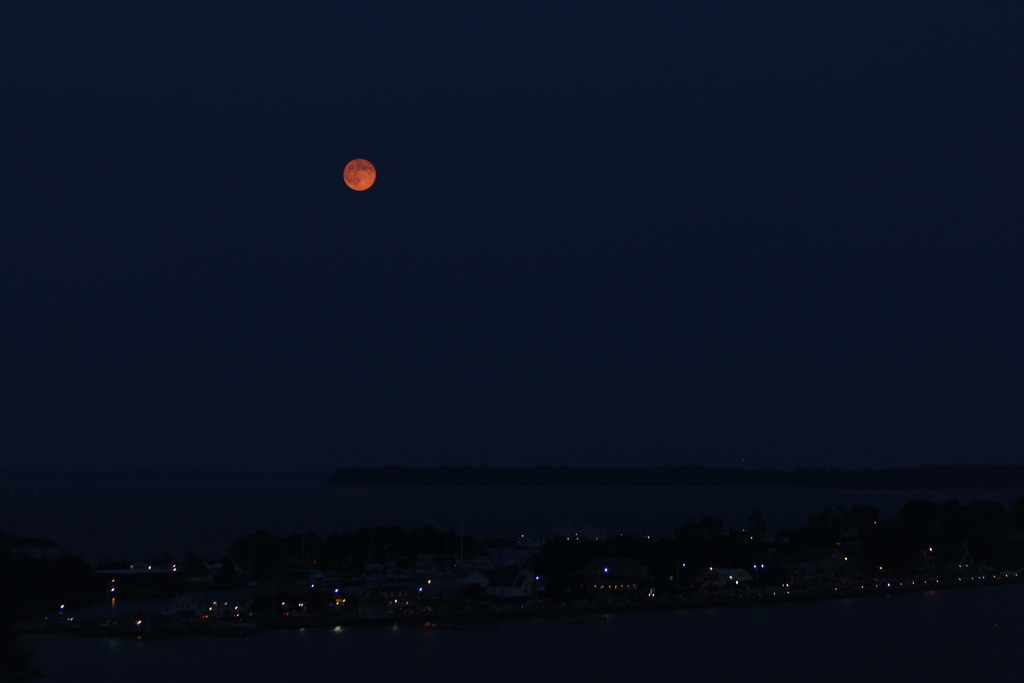 Supermoon Over Solomons August 2014