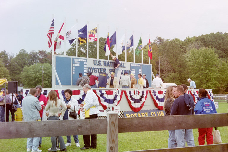 The shucking competition stand