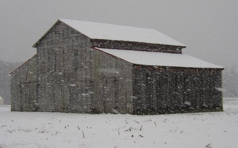 Wintery Barn