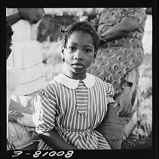 Young Lady Comes to Witness Well Project in Ridge, July 1941